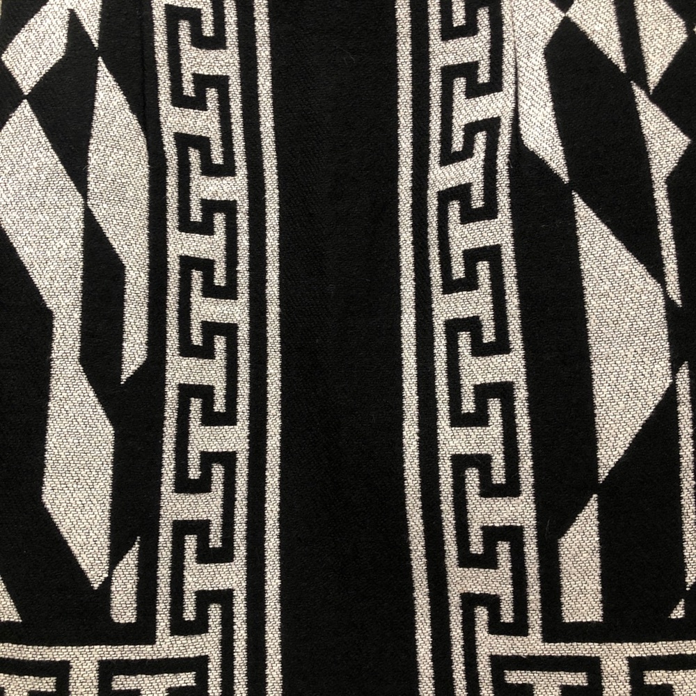 Zara Geometric Black and Grey Mini Skirt - Picture 7 of 8